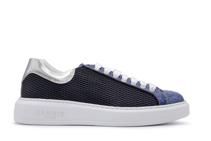 Woman Harris Shoes 1913 | Leather Sneakers Blue