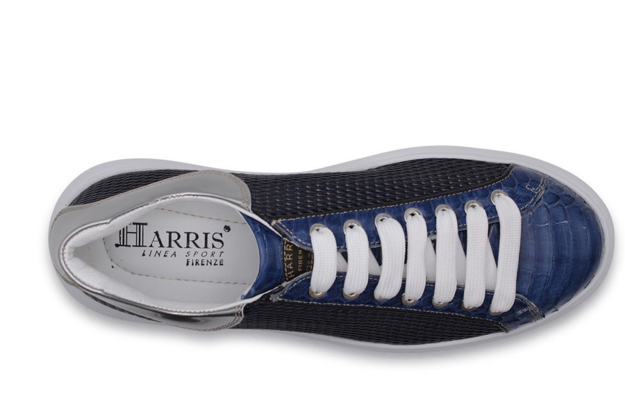 Woman Harris Shoes 1913 | Leather Sneakers Blue