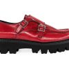 Woman Harris Shoes 1913 | Double Leather Buckle Rosso