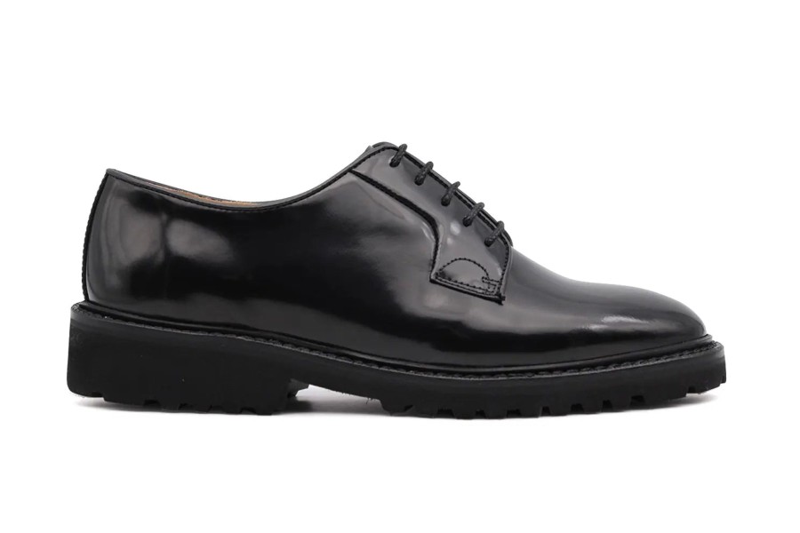 Woman Harris Shoes 1913 | Stringata In Pelle Black