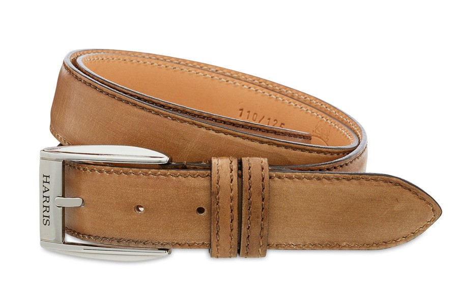 Accessories Harris Shoes 1913 | Veal Leather Belt Beige