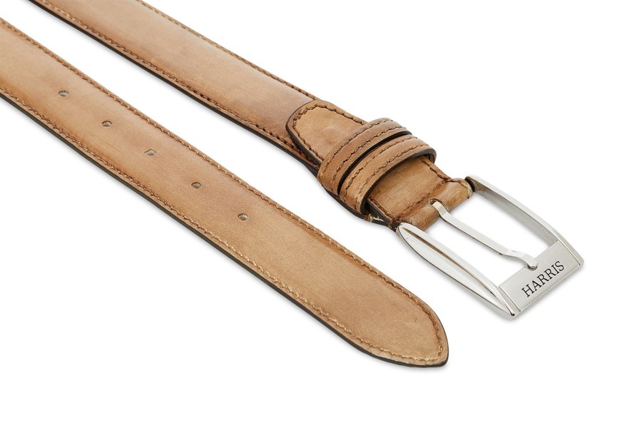 Accessories Harris Shoes 1913 | Veal Leather Belt Beige