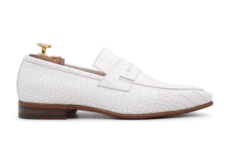 Outlet Harris Shoes 1913 | Leather Loafer White