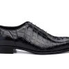 Fine Leathers Harris Shoes 1913 | Stringed In Crocodile Nero