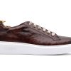 Fine Leathers Harris Shoes 1913 | Ostrich Leather Sneakers Brown