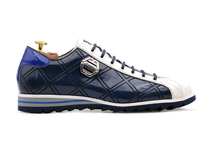 Sneakers Harris Shoes 1913 | Leather Sneakers Blue