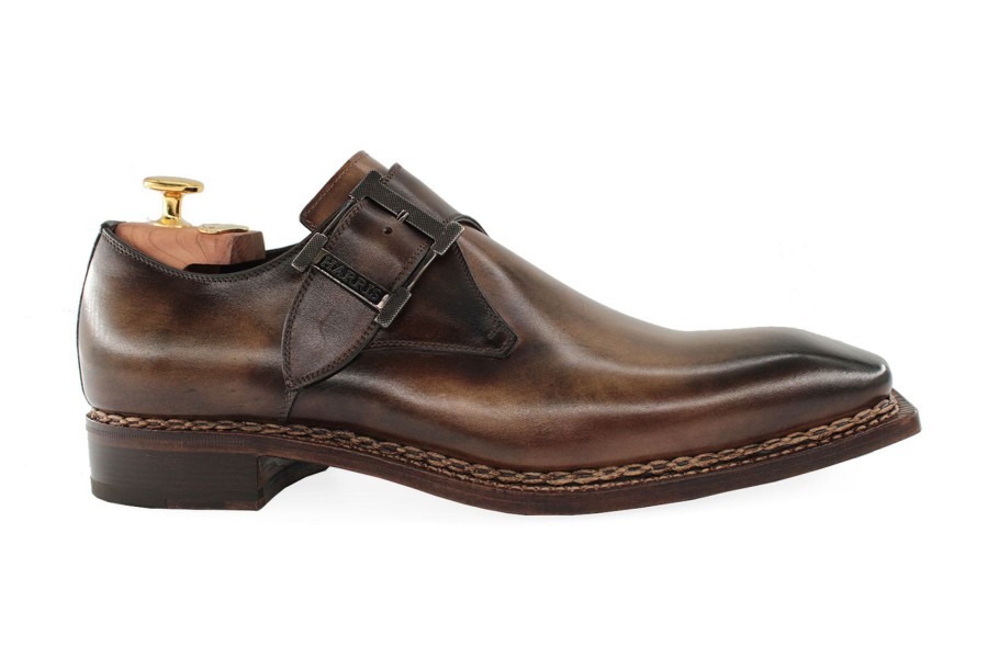 Outlet Harris Shoes 1913 | Mono Leather Buckle Marrone