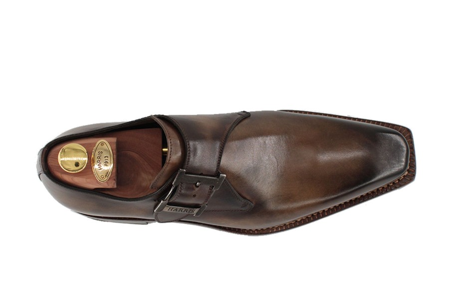 Outlet Harris Shoes 1913 | Mono Leather Buckle Marrone