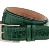 Accessories Harris Shoes 1913 | Crocodile Belt Verde