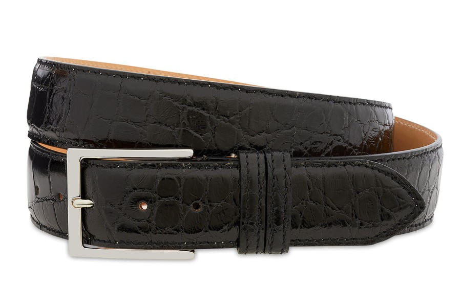 Accessories Harris Shoes 1913 | Crocodile Belt Nero