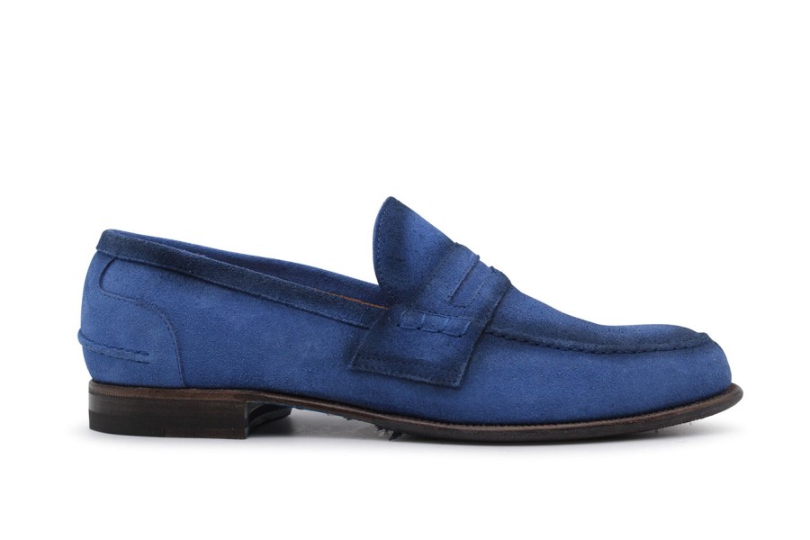 Woman Harris Shoes 1913 | Suede Loafers Blu