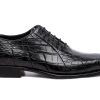 Fine Leathers Harris Shoes 1913 | Stringed In Crocodile Nero