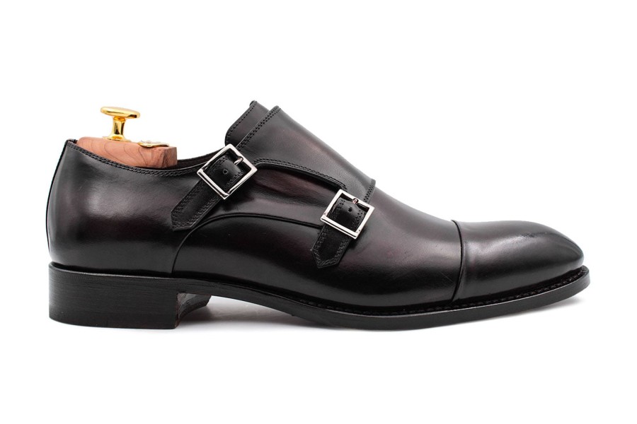 Buckles Harris Shoes 1913 | Double Leather Buckle Marrone