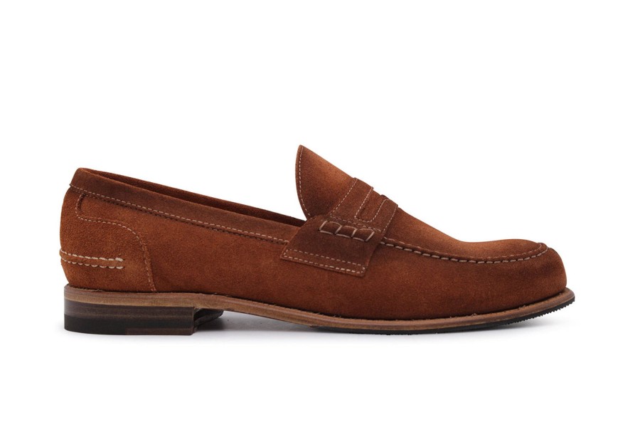 Woman Harris Shoes 1913 | Suede Loafer Tobacco