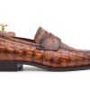 Fine Leathers Harris Shoes 1913 | Crocodile Moccasin Brown