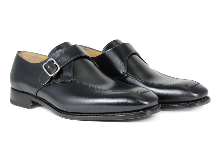 Outlet Harris Shoes 1913 | Mono Leather Buckle Nero