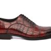 Fine Leathers Harris Shoes 1913 | Stringed In Crocodile Orange