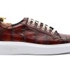 Fine Leathers Harris Shoes 1913 | Crocodile Sneakers Brown