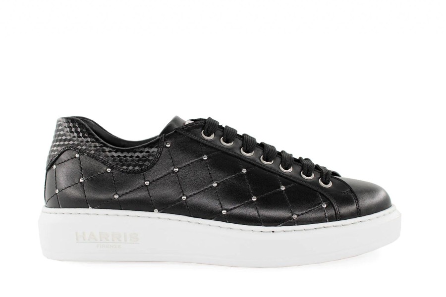 Woman Harris Shoes 1913 | Leather Sneakers Nero