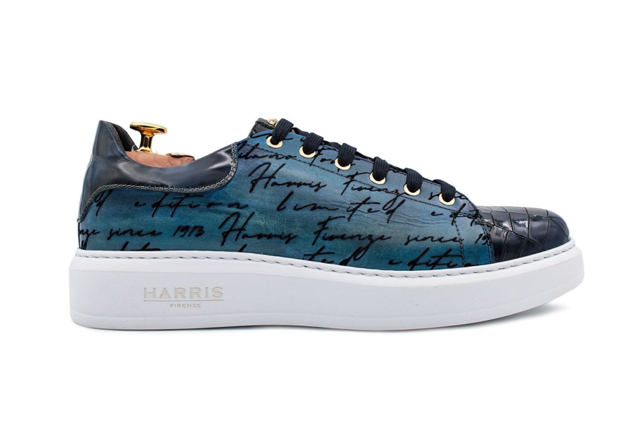 Outlet Harris Shoes 1913 | Leather Sneakers Blu