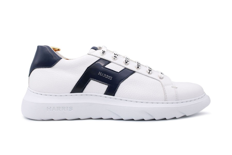 Outlet Harris Shoes 1913 | Leather Sneakers White