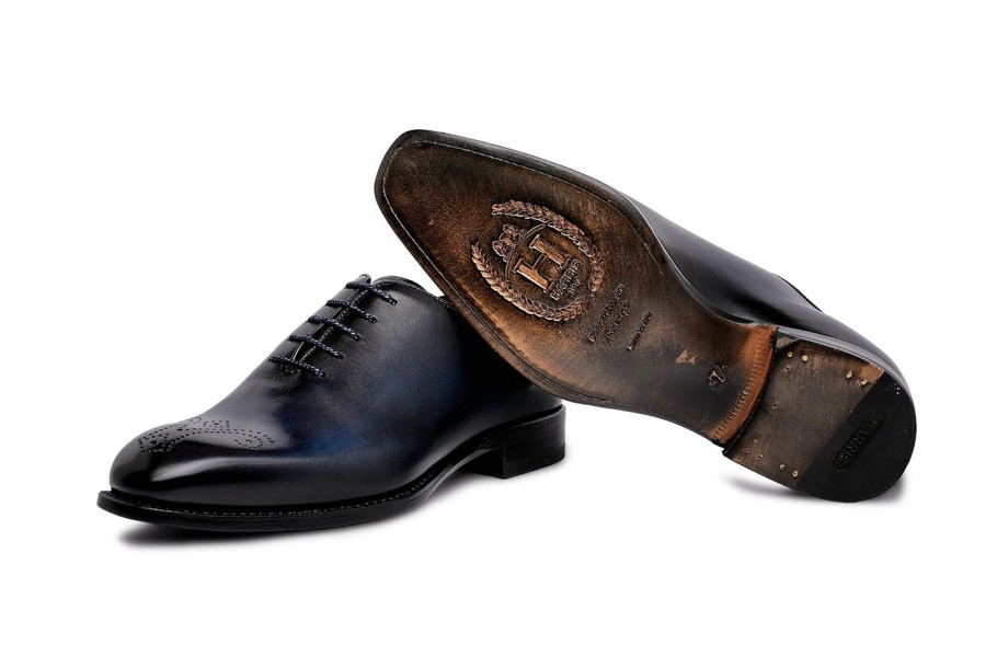 Outlet Harris Shoes 1913 | Leather Stringed Blu