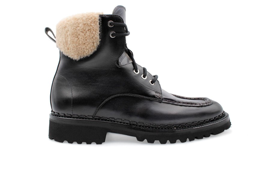 Outlet Harris Shoes 1913 | Leather Ankle Boot Nero