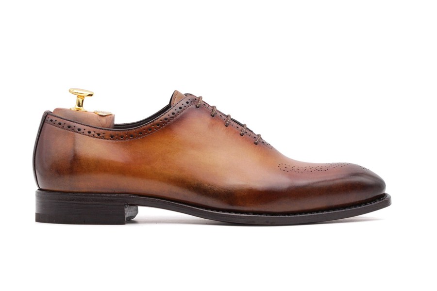 Lace-Up Harris Shoes 1913 | Leather Stringed Marrone