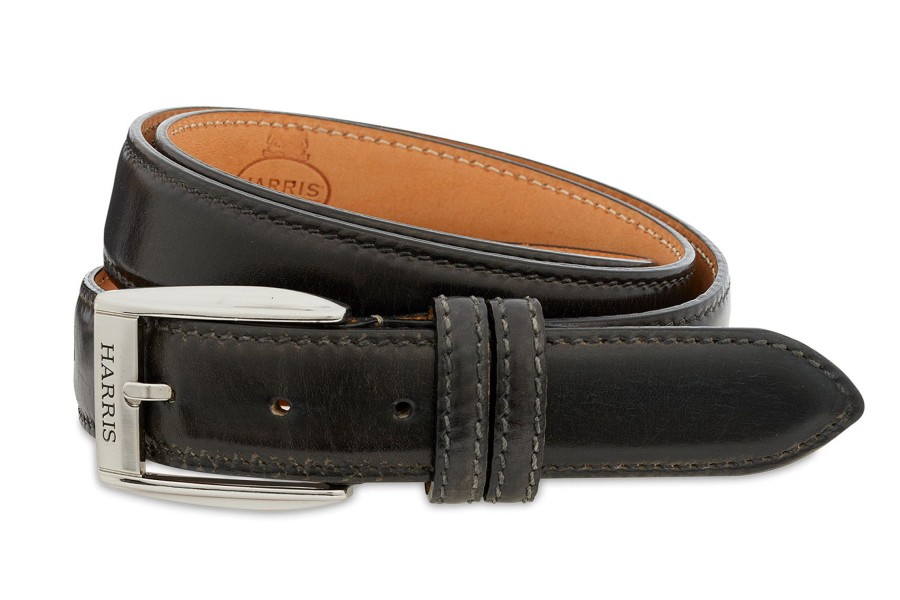 Accessories Harris Shoes 1913 | Veal Leather Belt Nero