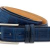 Accessories Harris Shoes 1913 | Crocodile Belt Azzurro