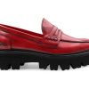 Woman Harris Shoes 1913 | Leather Moccasin Rosso