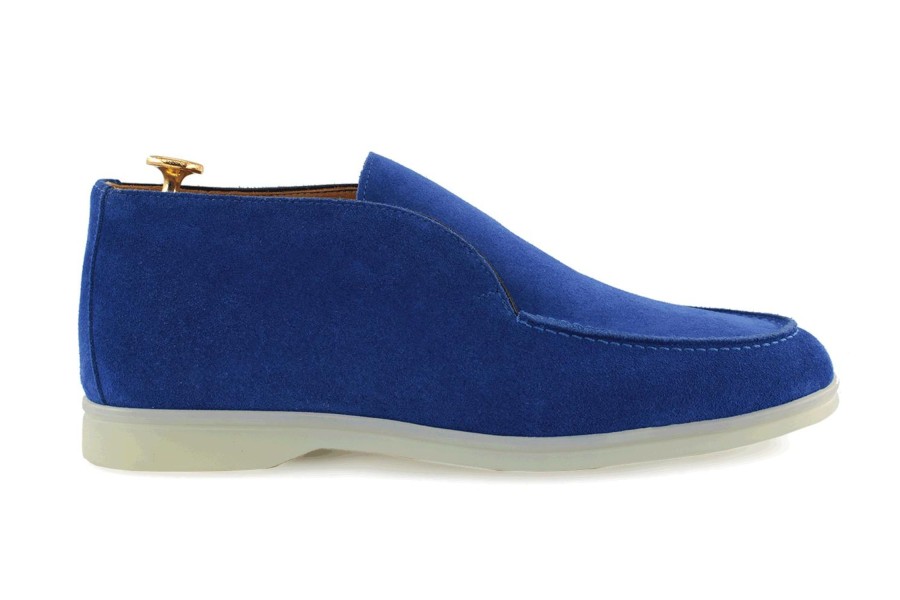 Outlet Harris Shoes 1913 | Suede Ankle Boot Blu