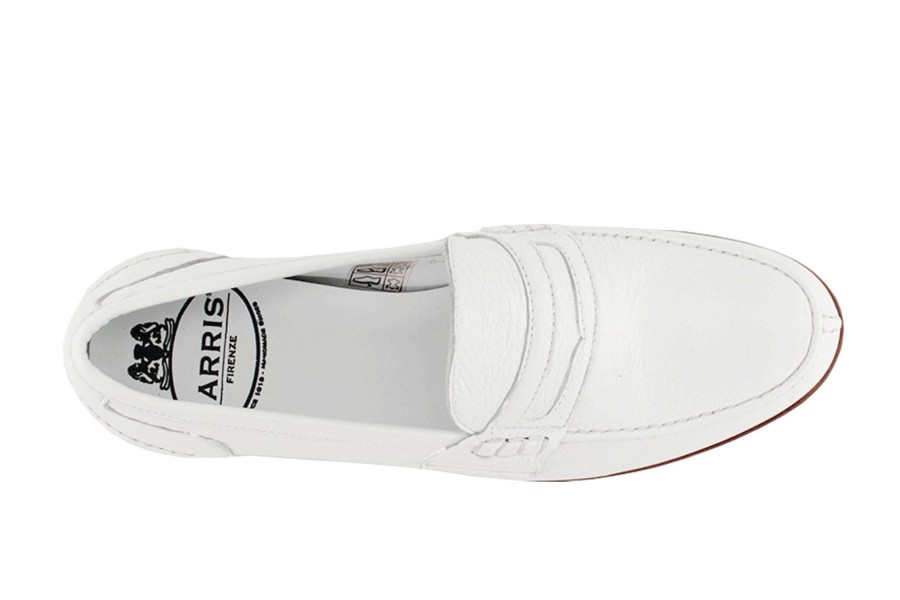 Woman Harris Shoes 1913 | Leather Loafer Bianco