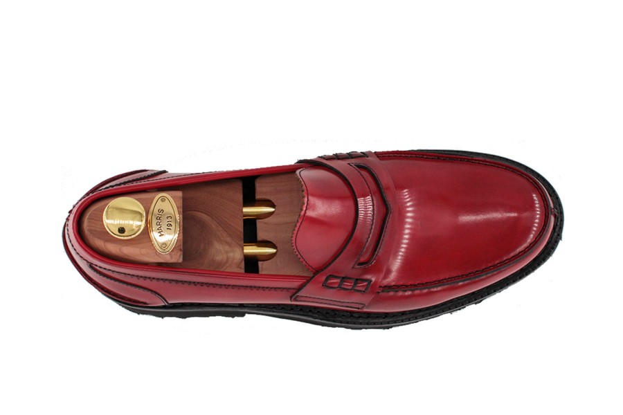 Outlet Harris Shoes 1913 | Leather Moccasin Rosso