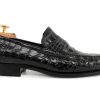 Fine Leathers Harris Shoes 1913 | Crocodile Moccasin Nero