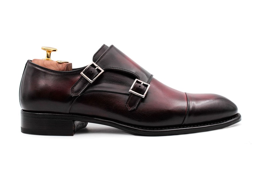 Buckles Harris Shoes 1913 | Double Leather Buckle Marrone