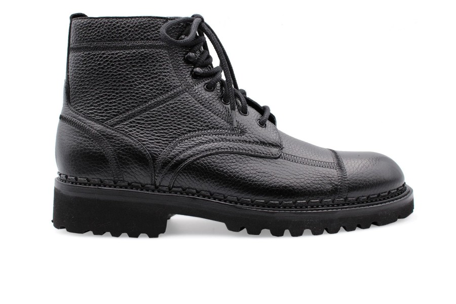 Outlet Harris Shoes 1913 | Leather Ankle Boot Nero