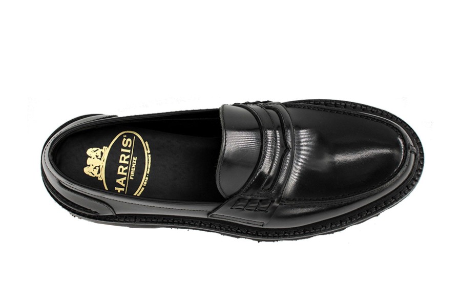 Woman Harris Shoes 1913 | Leather Moccasin Nero